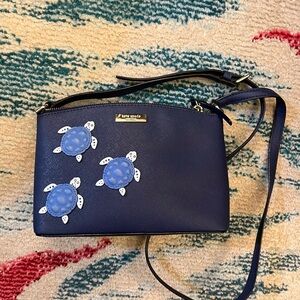 Kate Spade Under the Sea Navy Leather Crossbody Bag